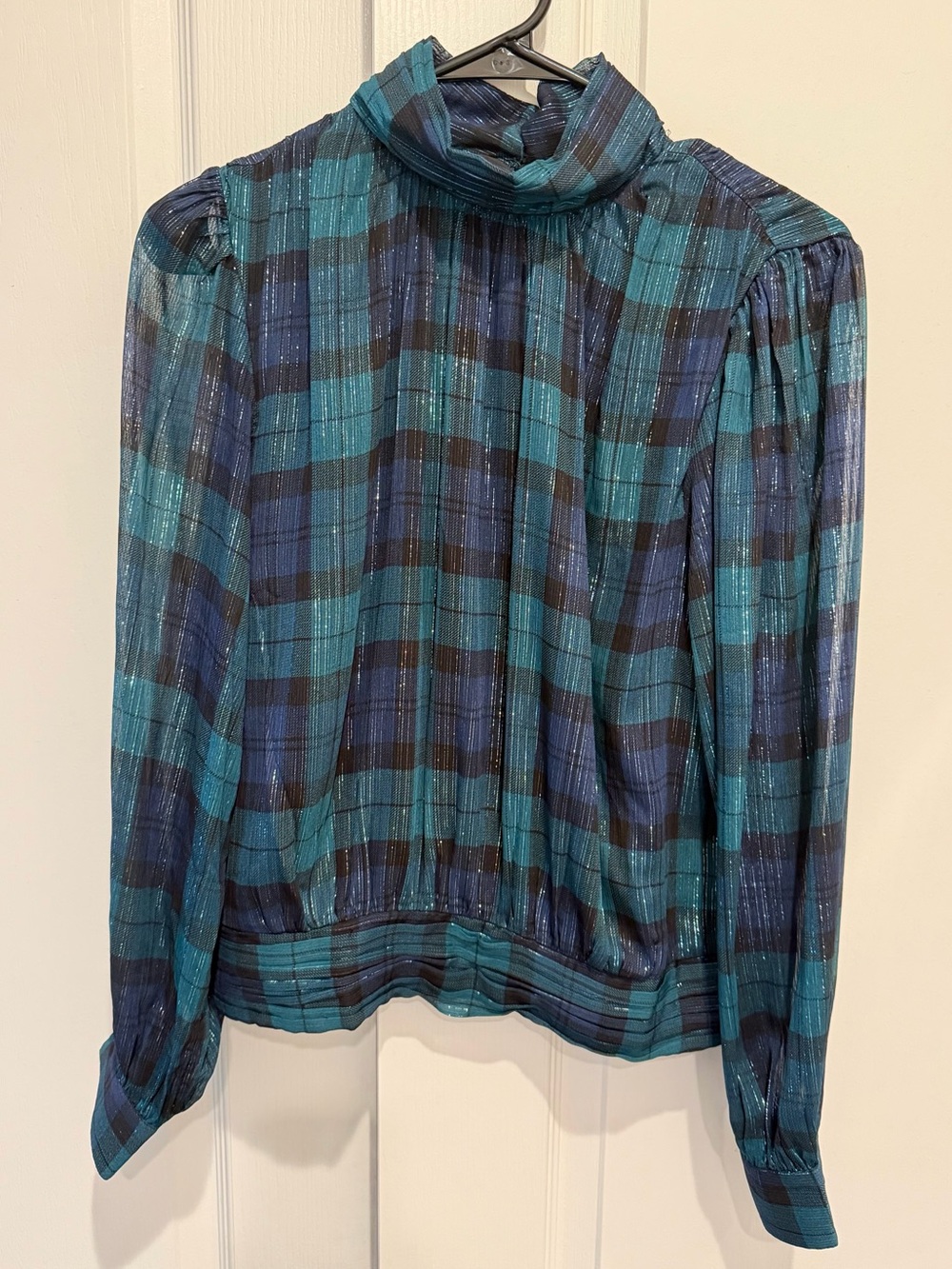 Ann Taylor Mock Neck Long Sleeve Blouse (Small)